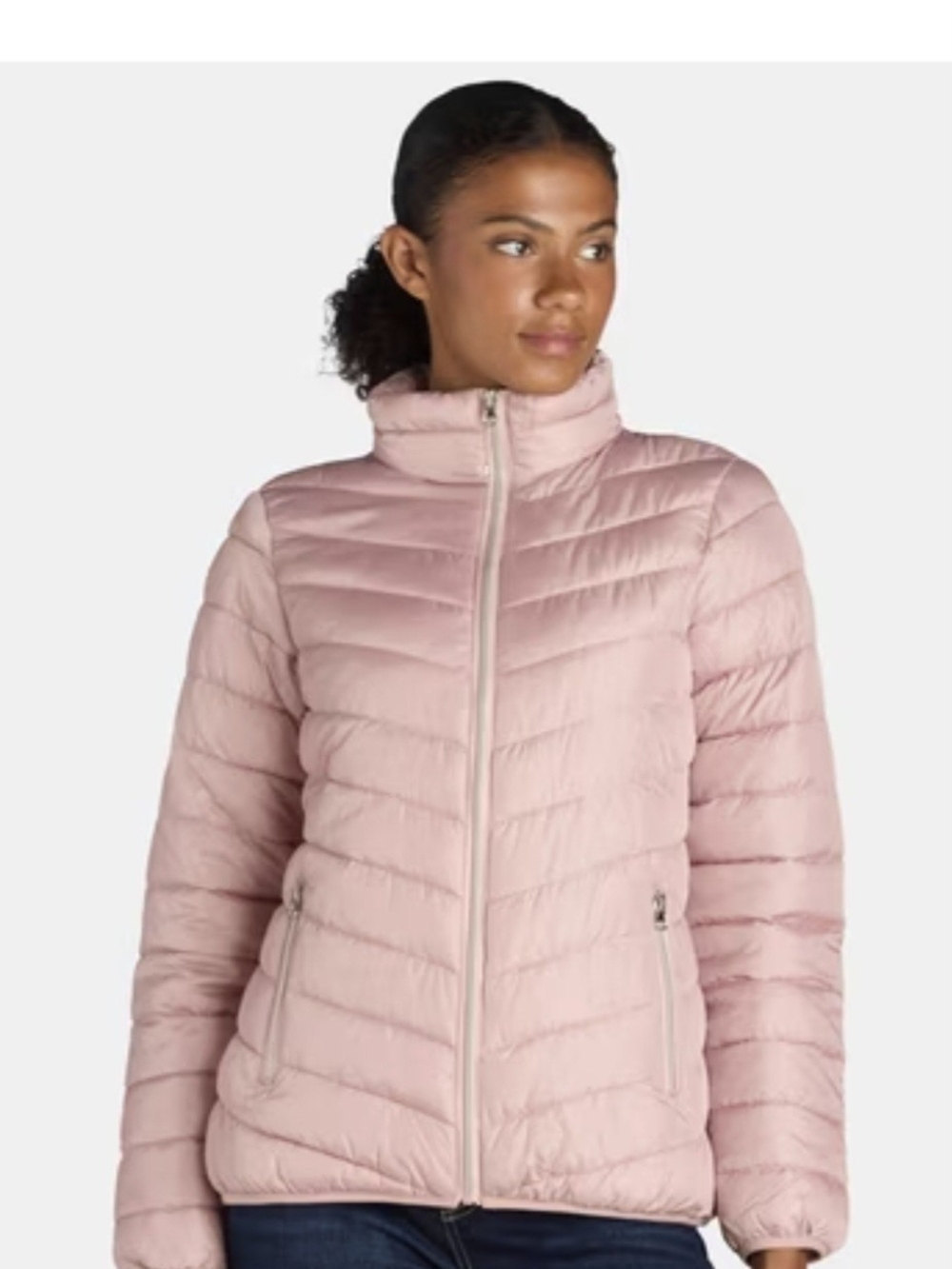 Big Chill Women's Light Pink Quilted Puffer Jacket